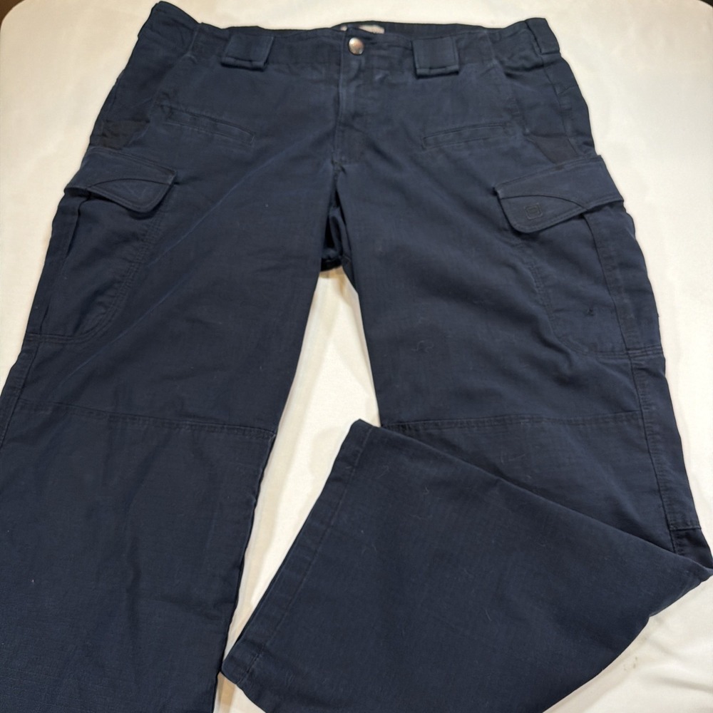 5.11 Tactical Womens Cargo Pants Size 16 Long Navy Blue Utility Workwear Ripstop